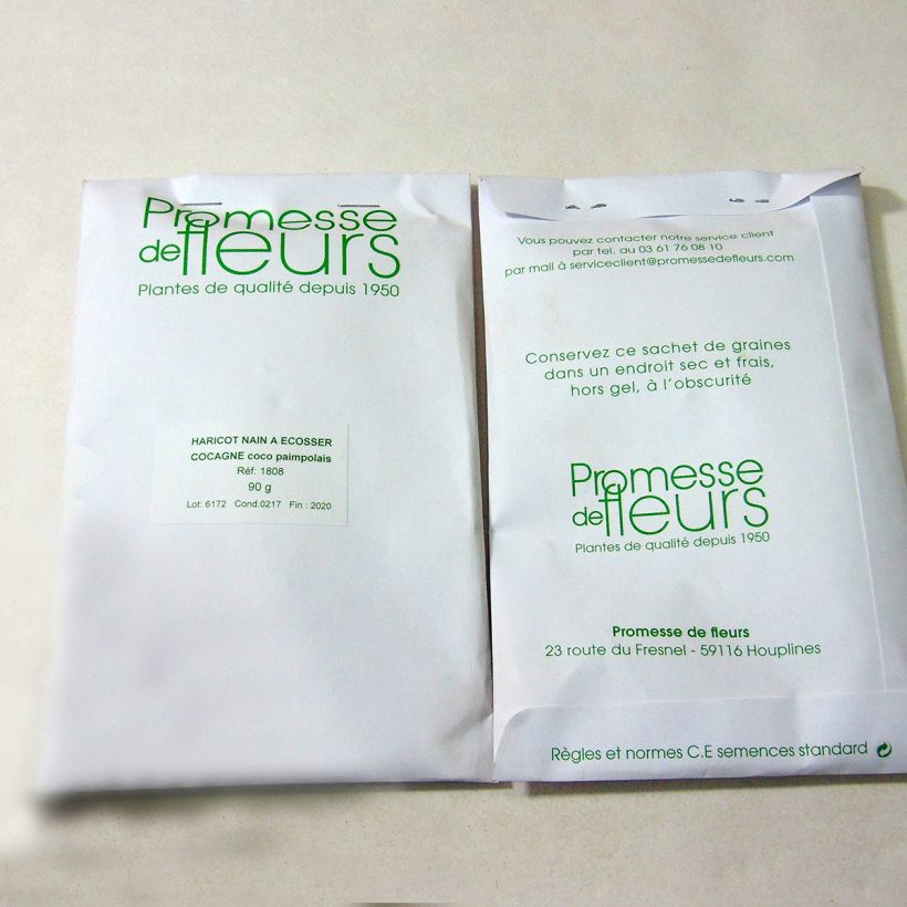 Example of Haricot nain à écosser Cocagne - Coco Paimpolais per pack of 150 seeds (90g) as you get