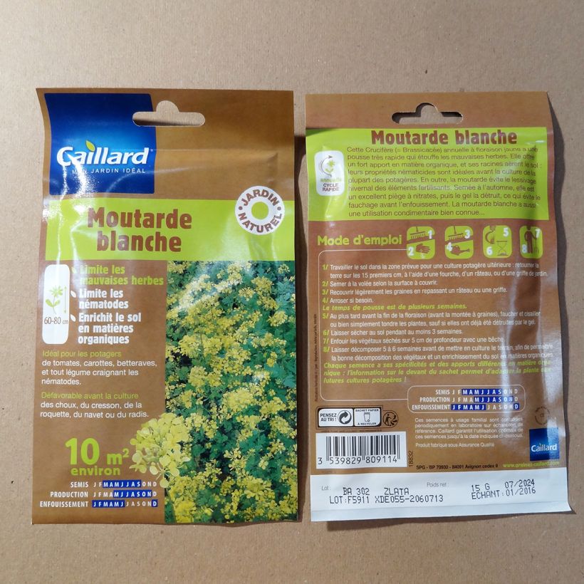 Example of Moutarde blanche - Engrais vert - Boîte 10 m² Graines as you get