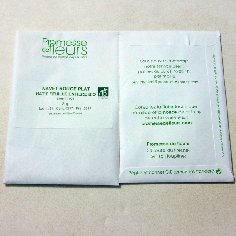 Example of Navet Rouge Plat Hâtif Feuille Entière - Brassica rapa per 5 g seed pack as you get