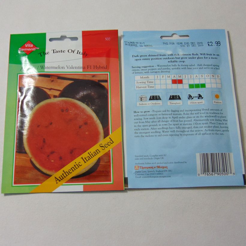 Example of Pastèque Valentina, La Dolcissima F1 - Citrullus lanatus per pack of 10 seeds as you get