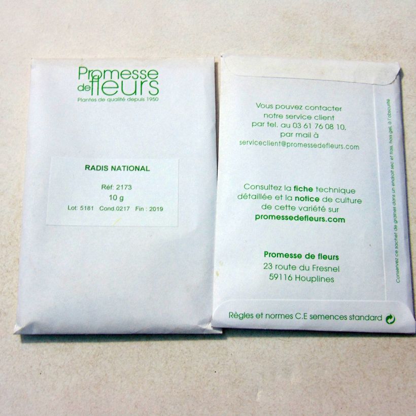 Example of Radis National - Raphanus sativus per pack of 1000 seeds (10g) as you get
