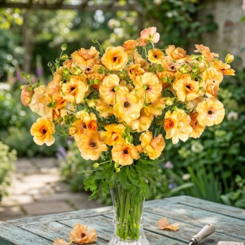 Renoncule des fleuristes Butterfly Vestalis – Ranunculus asiaticus (Plant habit)
