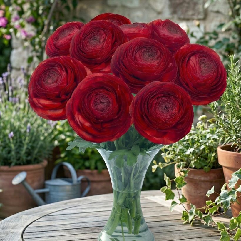 Renoncule des fleuristes Romance Get Lucky – Ranunculus asiaticus (Plant habit)