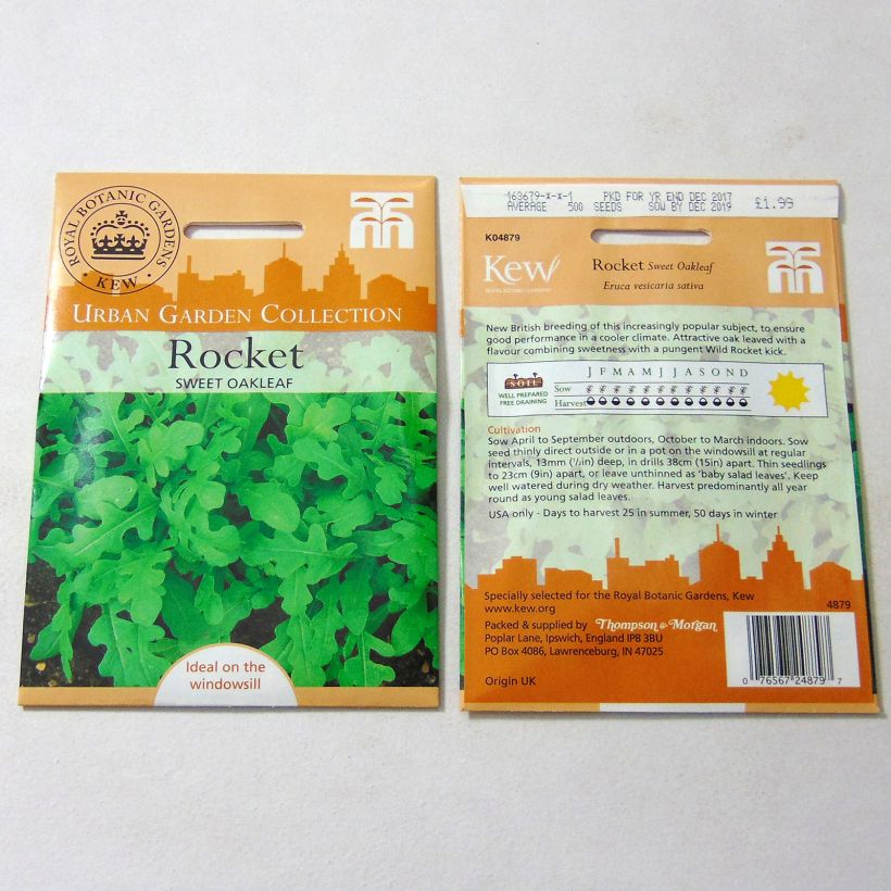 Example of Roquette Sweet Oakleaf  per pack of 600 seeds as you get
