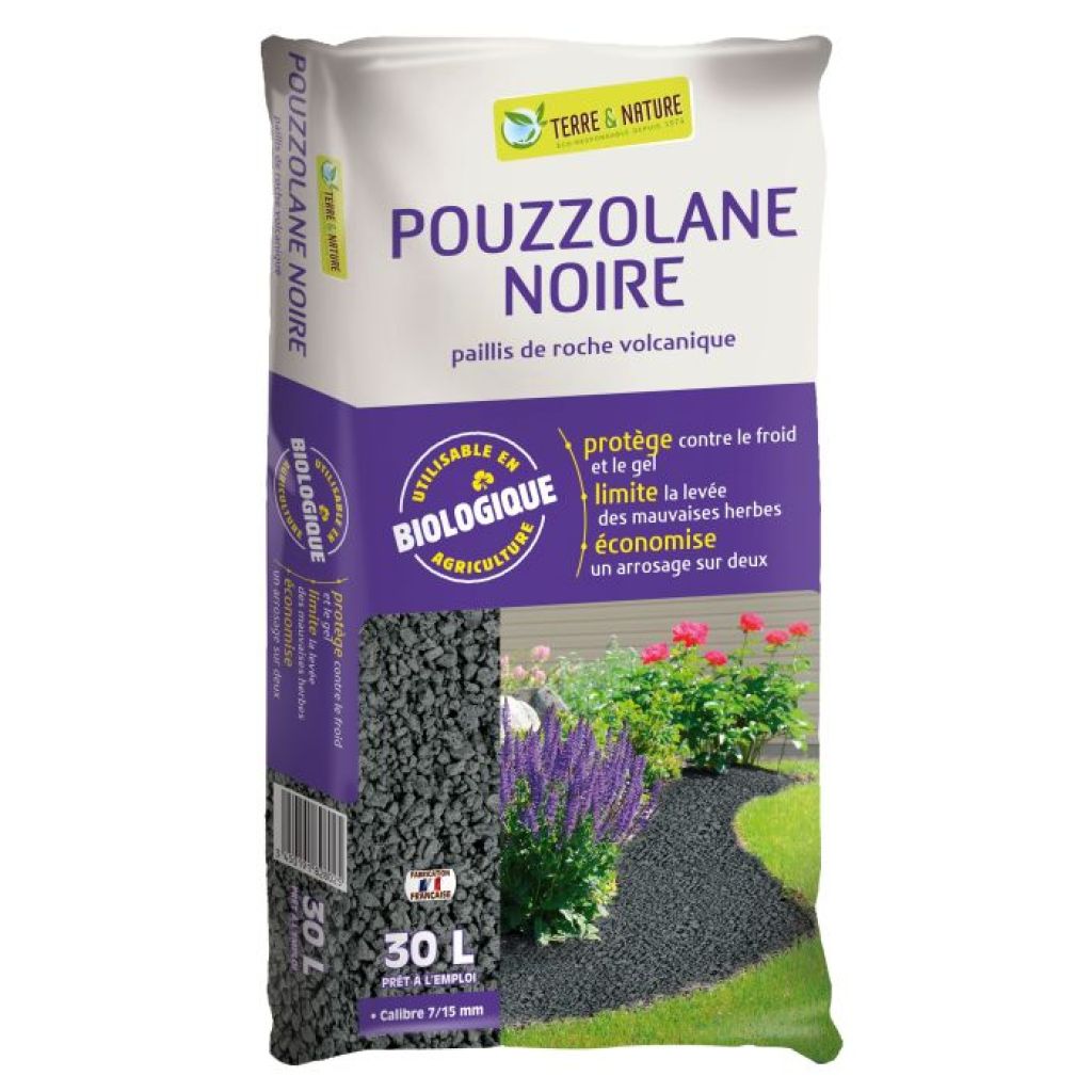 Pouzzolane noire en sac de 30L