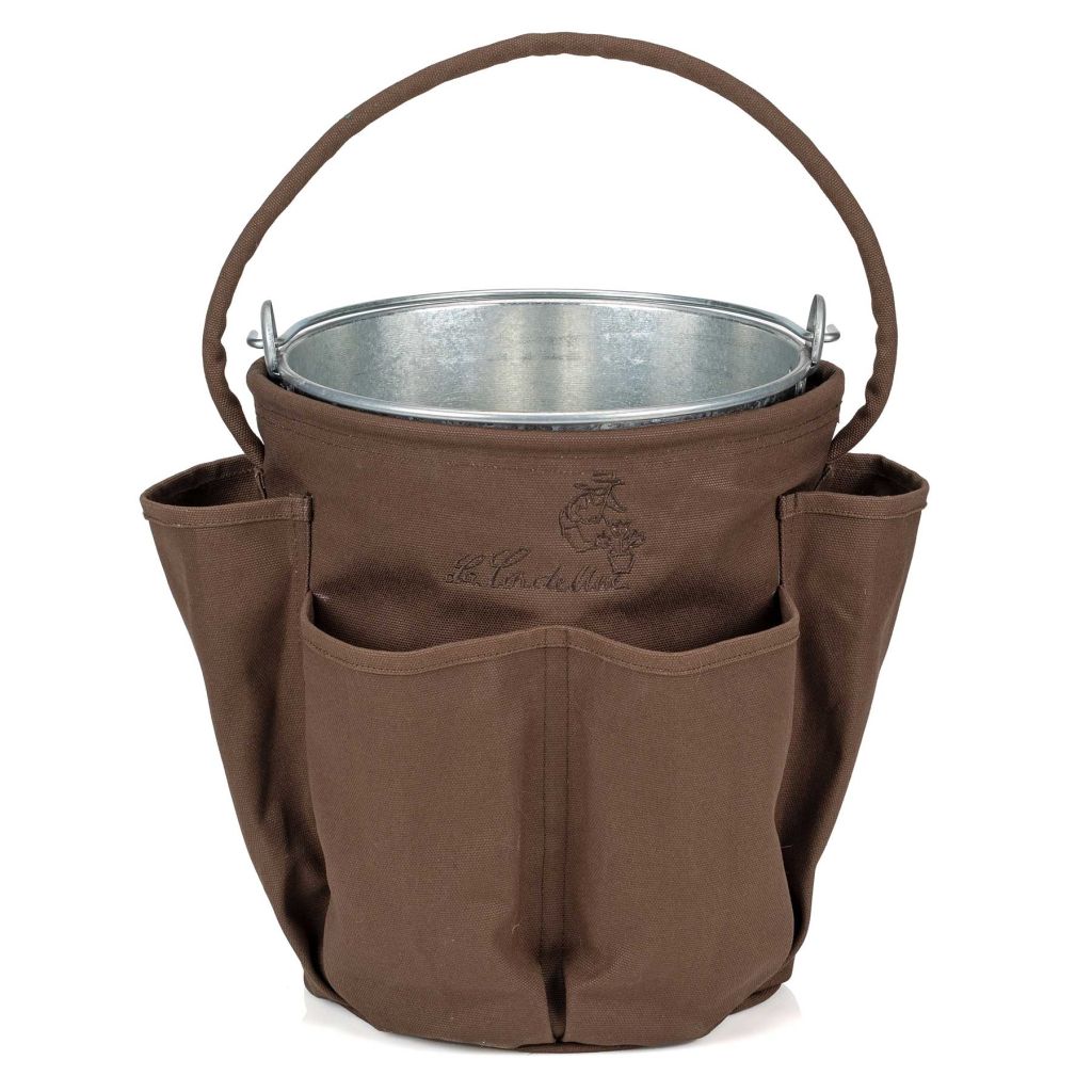 Sac pour seau 6 Poches, Brodé, avec Seau Acier Galvanisé de 13 L 
