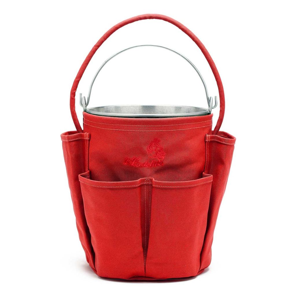 Sac pour seau 6 Poches, Brodé, avec Seau Acier Galvanisé de 13 L 